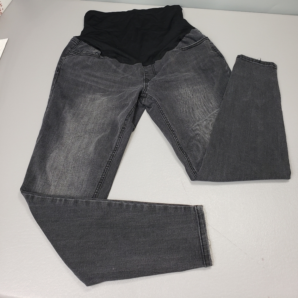 Time and true black/gray maternity skinny jeans size medium (8-10)
